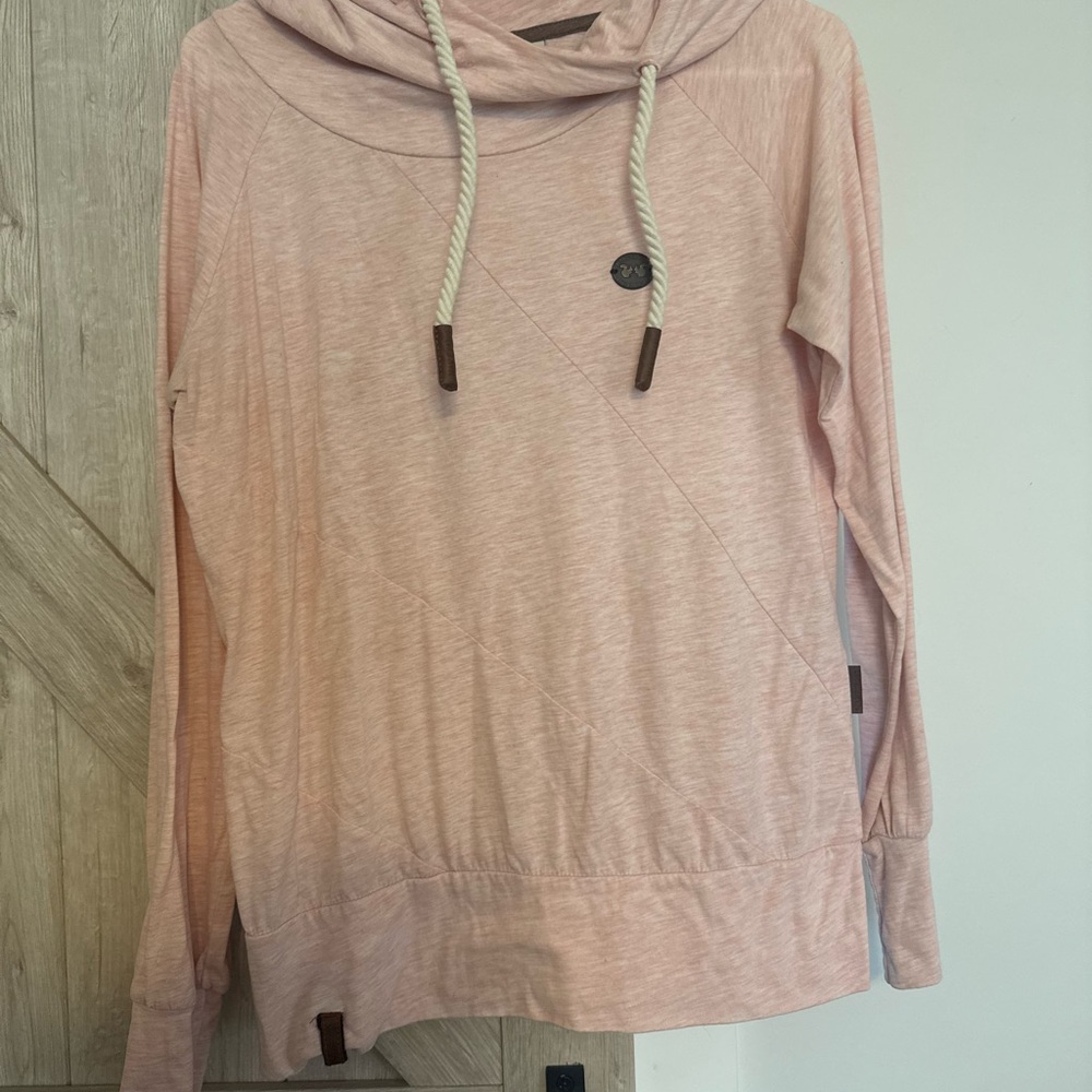 Naketano Pink Hoodie with Rope Drawstrings